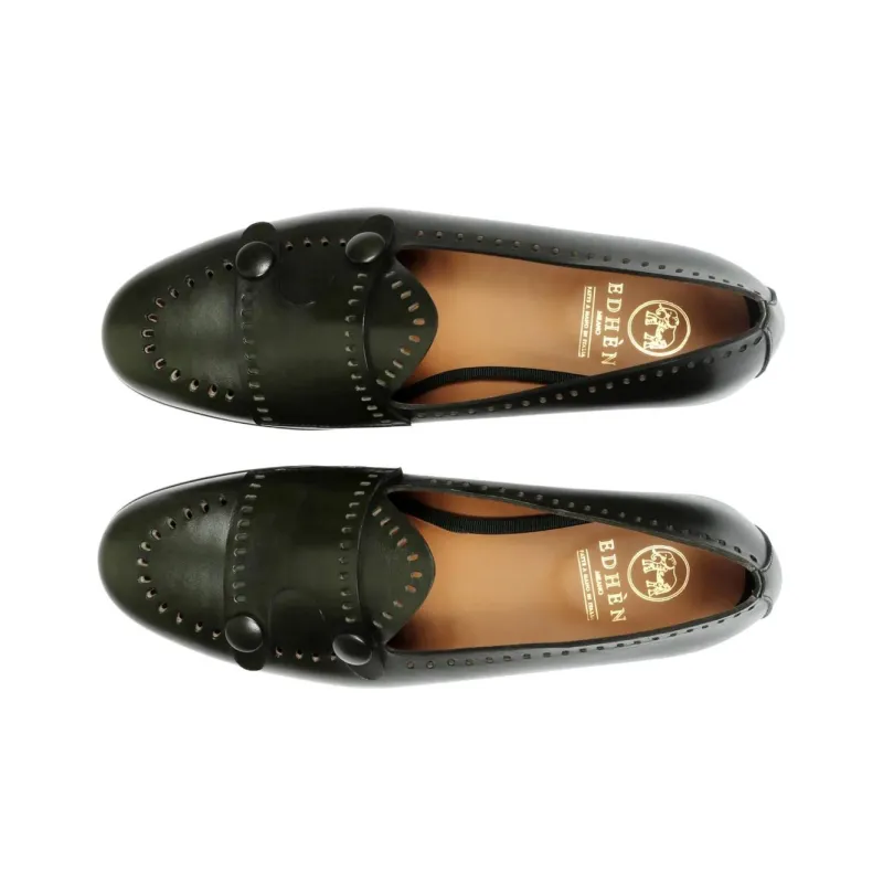 Edhèn Milano Loafers Men's Dark Green-4