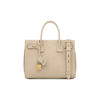 SAINT LAURENT SAC DE JOUR Cow Leather Shoulder Bag Crossbody Bag Handbag Women's Sea Salt Color
