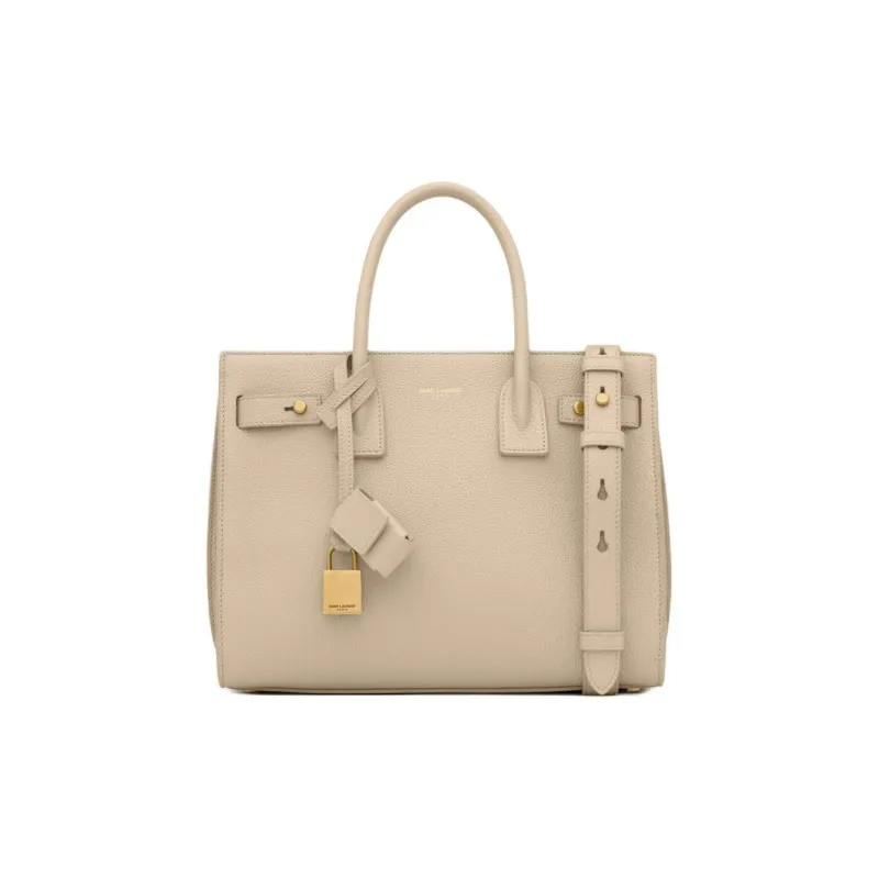 SAINT LAURENT SAC DE JOUR Cow Leather Shoulder Bag Crossbody Bag Handbag Women's Sea Salt Color-0