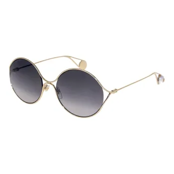 GUCCI Acetate Metal Round Sunglasses Women's Gold