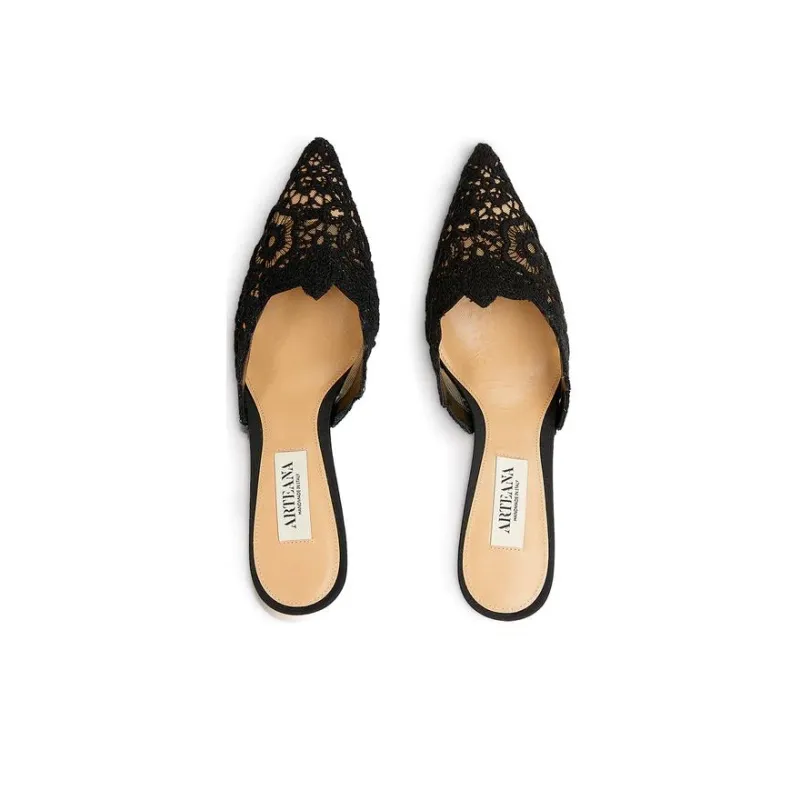 ARTEANA Lace 85mm Pointed-toe Pumps-4