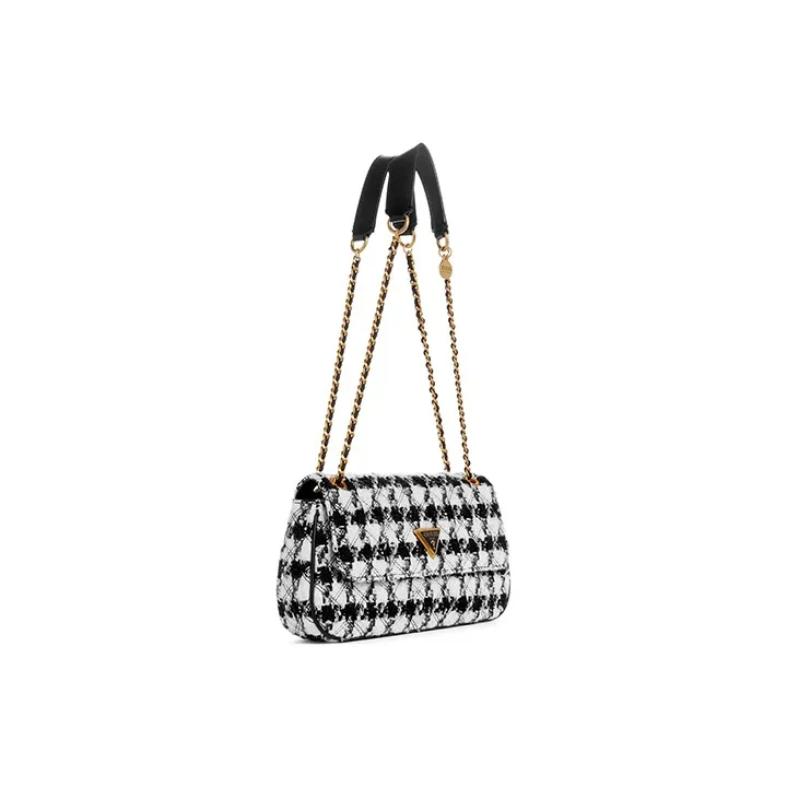 GUESS Tweed Shoulder Bag Crossbody Bag Women's Marble Block With White Accents-1
