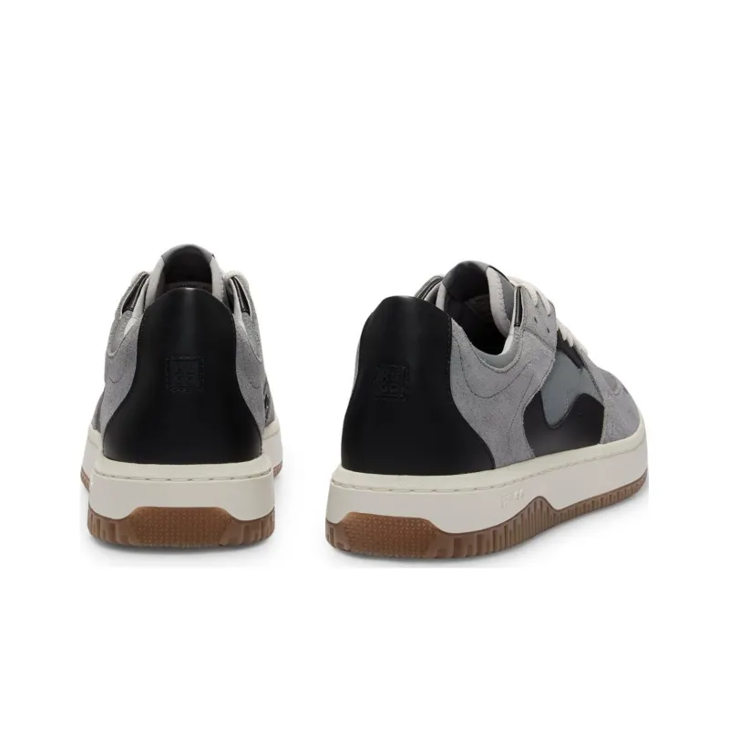 HUGO BOSS Low Top Skateboard Shoes Men's Light Gray-3