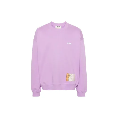 MSGM Sweatshirts Unisex Light Purple