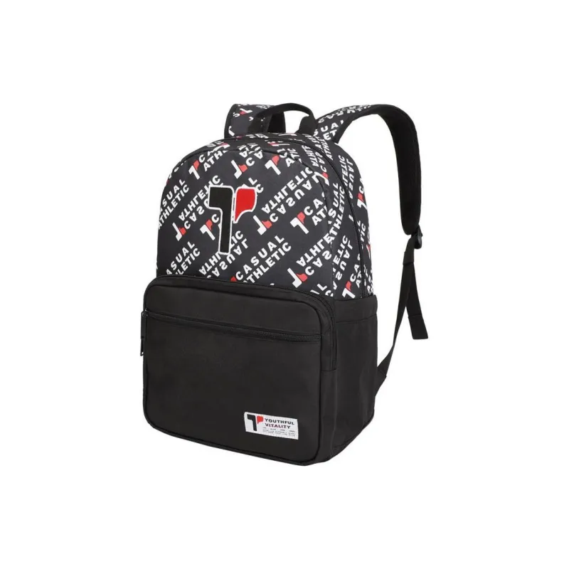 TINYAT Polyester Backpack Large Size Unisex Black-1