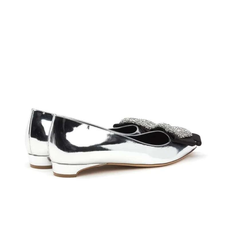 Rupert Sanderson Bedfa Crystal Bow Leather Pumps-3