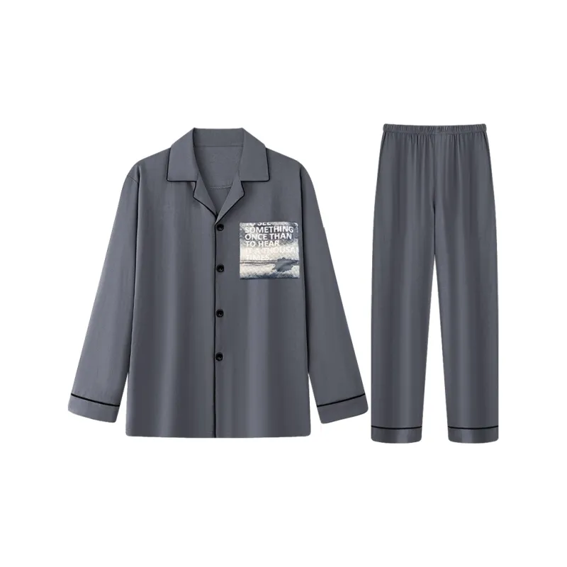 Lan Miao Pajama Set Men's Black-1