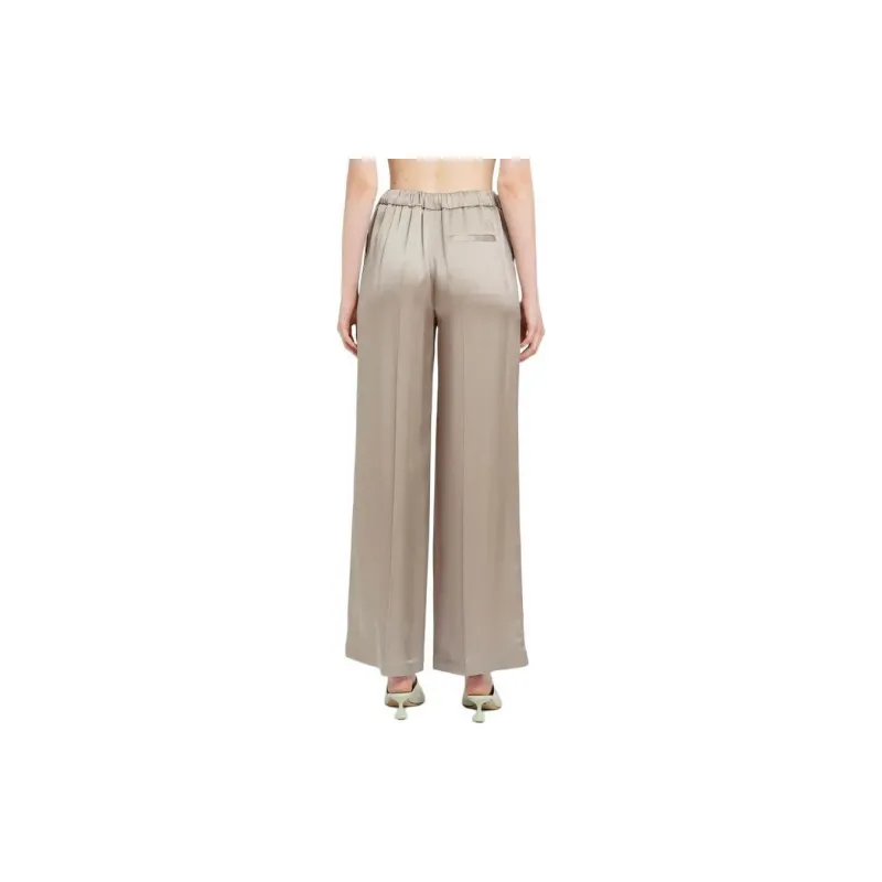LOEWE Anagram embroidered Satin Trousers-1