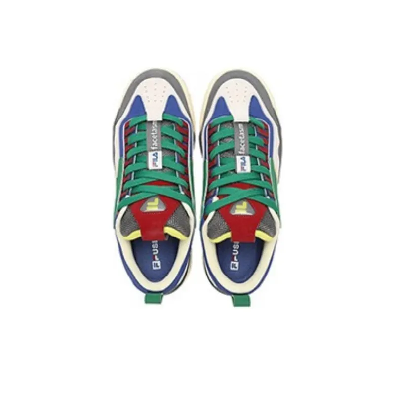 FACETASM x FILA FUSION Cushioning Wear Resistant Low Top Skateboard Shoes Unisex Dark Blue/Tin Gray-3