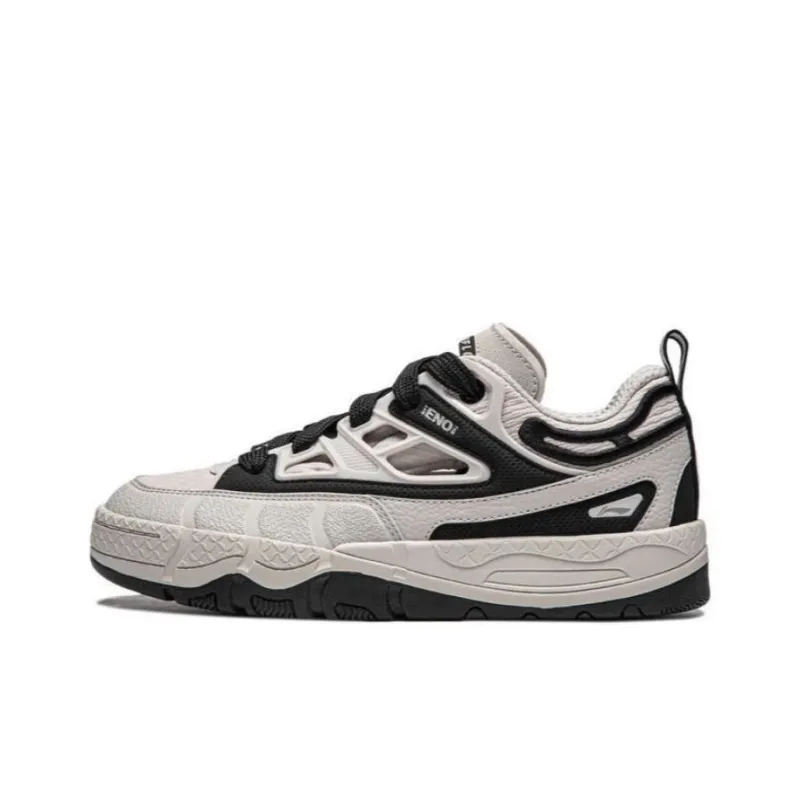 LiNing CF YU3 SS Slip Resistant Cushioning Low Top Skateboard Shoes Men's Gray Black-0
