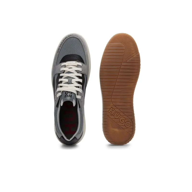 HUGO BOSS Low Top Skateboard Shoes Men's Light Gray-4
