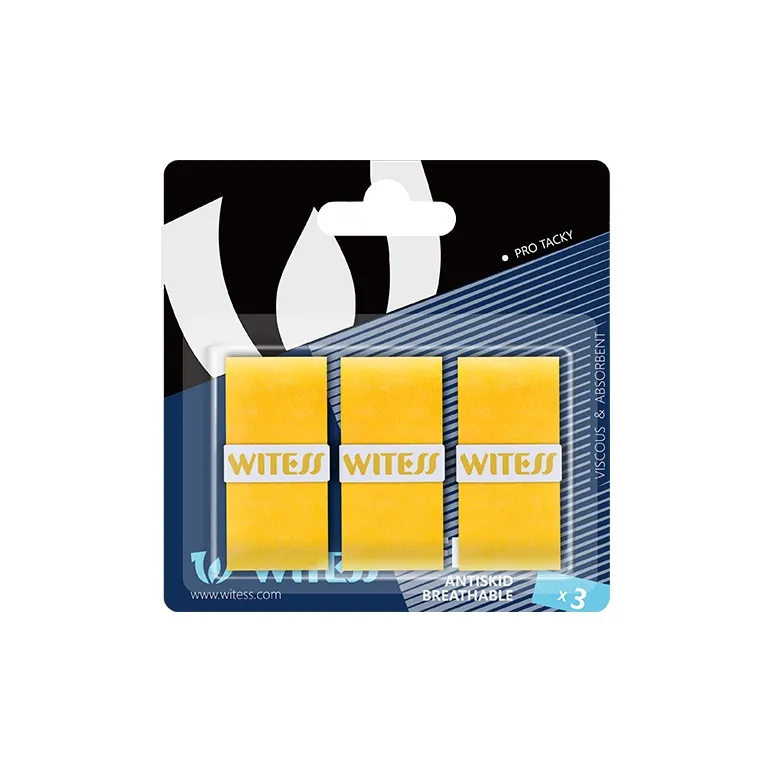 WITESS Badminton Grip Tape PU Training Competition Type Thin 3 Pack In 1 Box-35