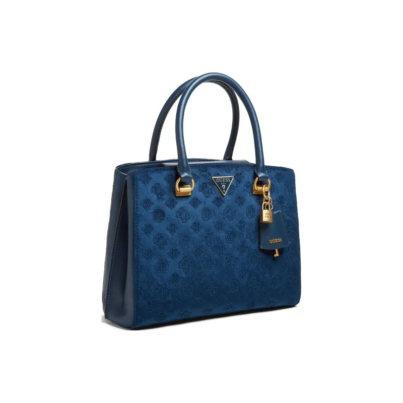 GUESS Velvet One Shoulder Handbags Regular Women's Blue-1