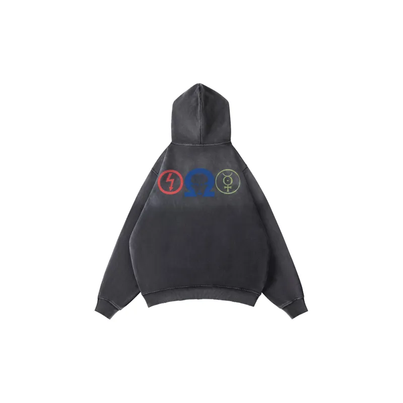False Perception Sweatshirt Unisex Washed Black-1