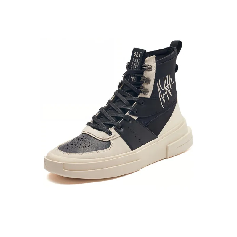361° AG Chao Ge High Top Basketball Shoes Men's Obsidian Black-1