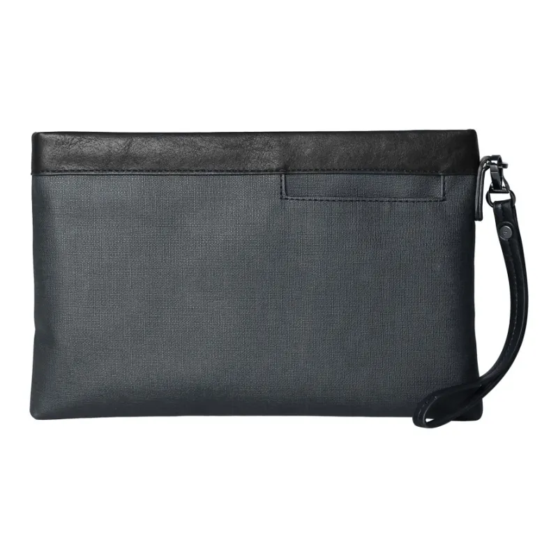 COW PVC Clutch Large Size Men's Black Blue-1