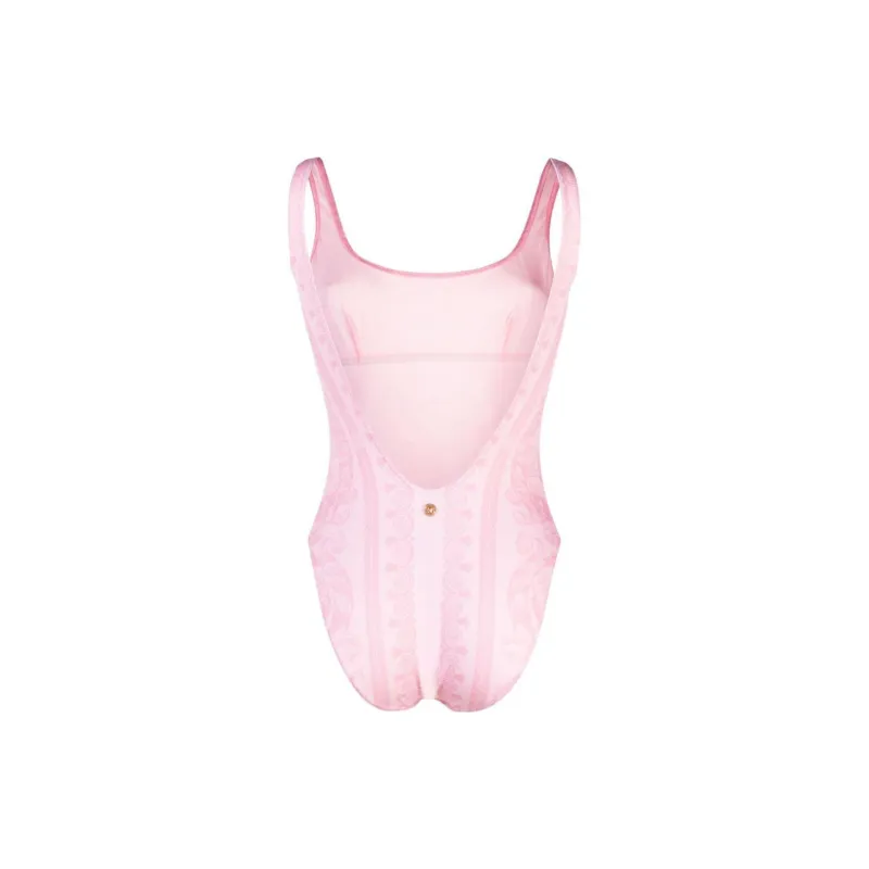 VERSACE Barocco Printed Scoop-Neck Swimsuit-1