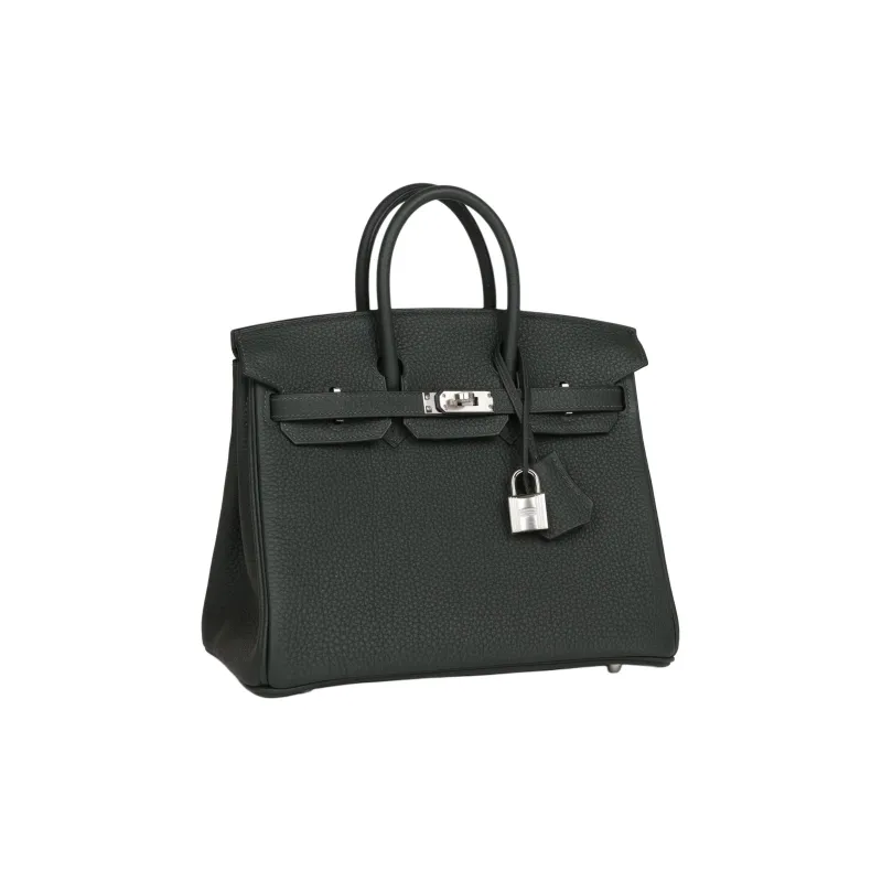 HERMES Birkin Togo Calfskin Birkin Bag Handbag Unisex 67 Vert Fonce Dark Green-2