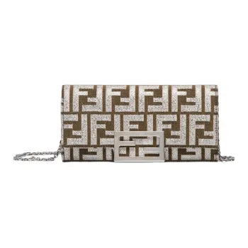FENDI Baguette Jacquard Fabric Wallet Women's Brown