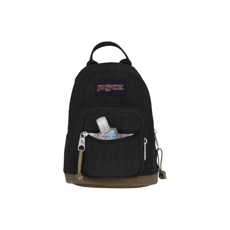 JanSport Suede Backpack Mini Women's Black Corduroy-2