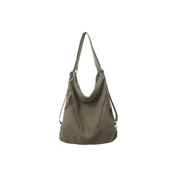 FAMAN Canvas Canvas Bag Commute Shoulder Bag Regular Unisex Black/White/Green/Brown