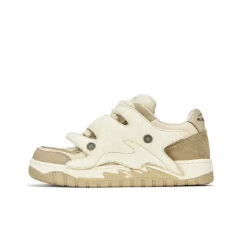 BLACKBESS Anti-Slip And Wear-Resistant Height Increasing Low-Top Skateboard Shoes Unisex Beige