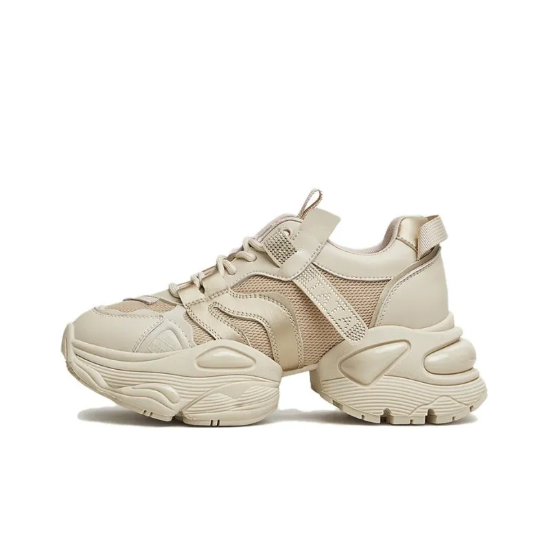 TATA Chunky Sneakers Women's Low Top Solid Color-14