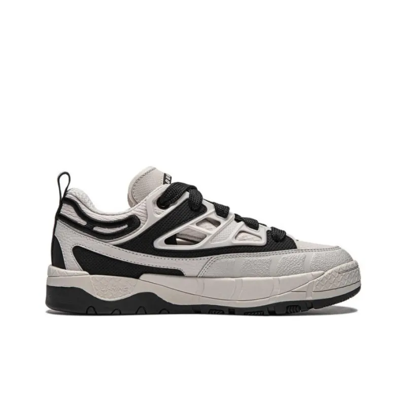 LiNing CF YU3 SS Slip Resistant Cushioning Low Top Skateboard Shoes Men's Gray Black-1