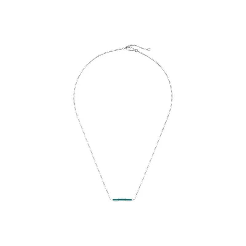 GUCCI 18K White Gold Necklaces Unisex Silver-1