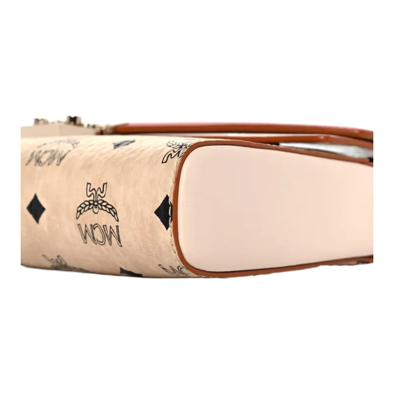 MCM Millie Visetos Leather One Shoulder Handbag, Crossbody Bag Regular Women's Red, Pink, White, Multicolor-3