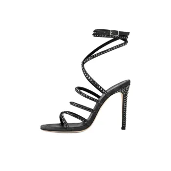 Paris Texas One Strap Sandals 10.5cm Women's Black