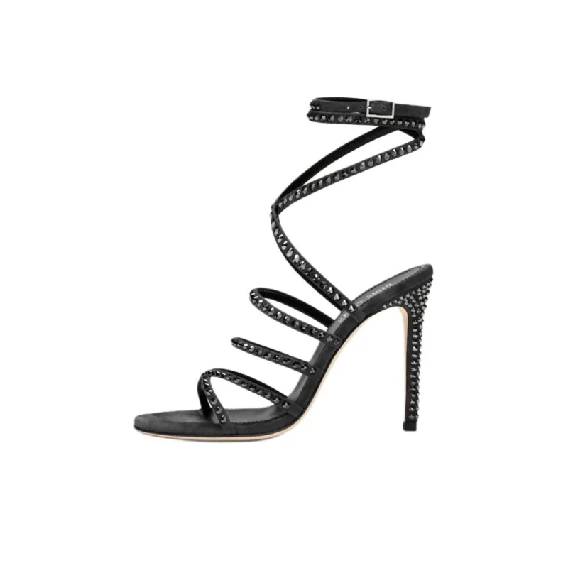 Paris Texas One Strap Sandals 10.5cm Women's Black-0