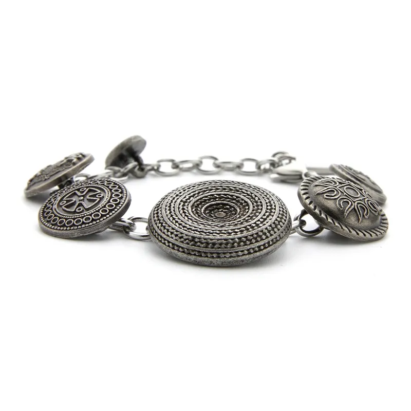 Guuka Stainless Steel Bracelets Unisex Silver-1
