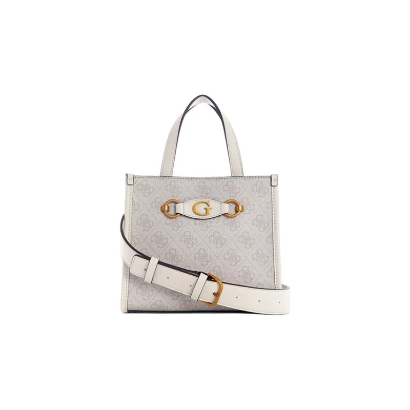 GUESS Artificial Leather Tote Bag Shopping Bag Shoulder Bag Crossbody Bag Handbag Mini Women's White-0