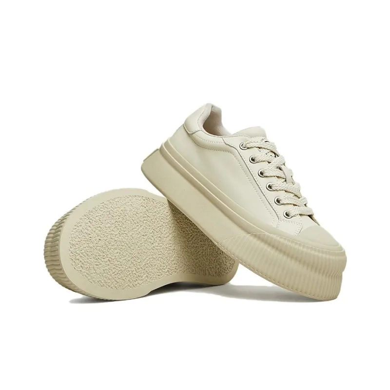 TATA Skateboard Shoes Women's Low Top Solid Color-3