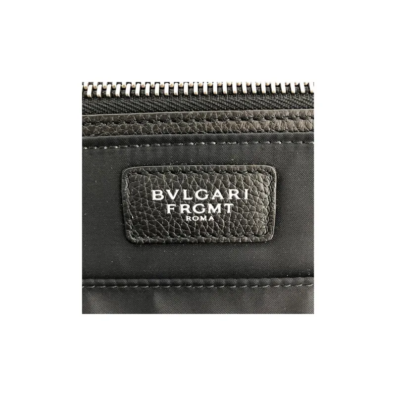 BVLGARI Fragment Design Collaboration Nylon And Leather Tote Bag Shopping Bag Shoulder Bag Handbag Men's Black-5