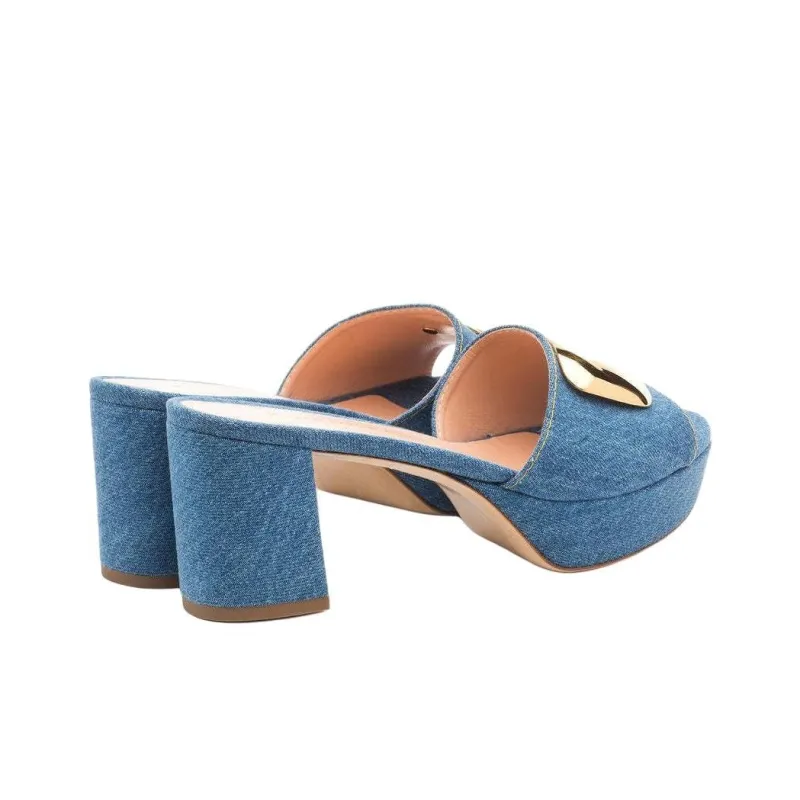 Rupert Sanderson Tritaz Denim Sandals-3