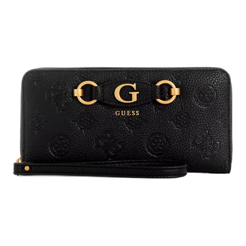 GUESS Artificial Leather Wallet Large Size Women's Black-0