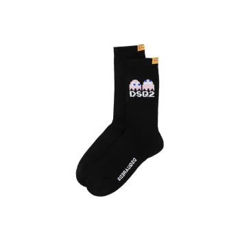 DSQUARED 2 x Pacman Mid-Calf Socks Men's 1 Pack Black