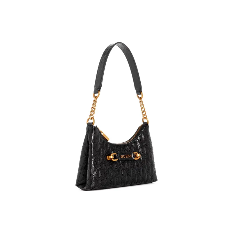 GUESS Leather Handbag Shoulder Bag Mini Women's Black-1