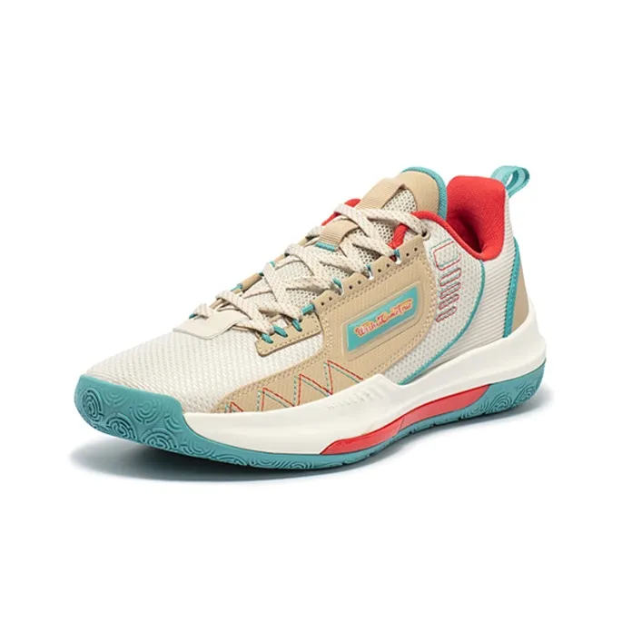361° DVD Team Cushioning Anti Slip And Wear Resistant Low Top Basketball Shoes Men's Apricot Tea Brown-1
