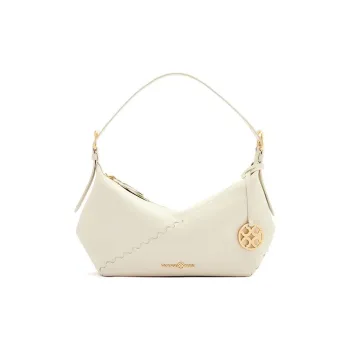 ORANGE CUBE Cow Leather Shoulder Bag Handbag Women's Cream White