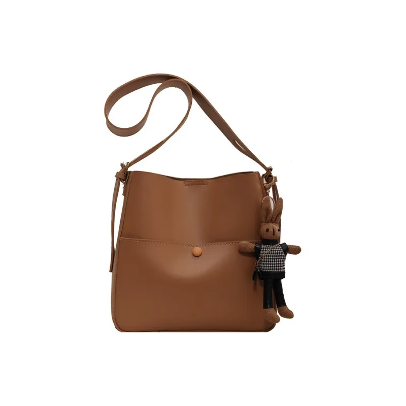 MARKANGARO PU Shoulder Bag Crossbody Bag Regular Women's Black With Charm/Coffee With Charm/Brown With Charm-1
