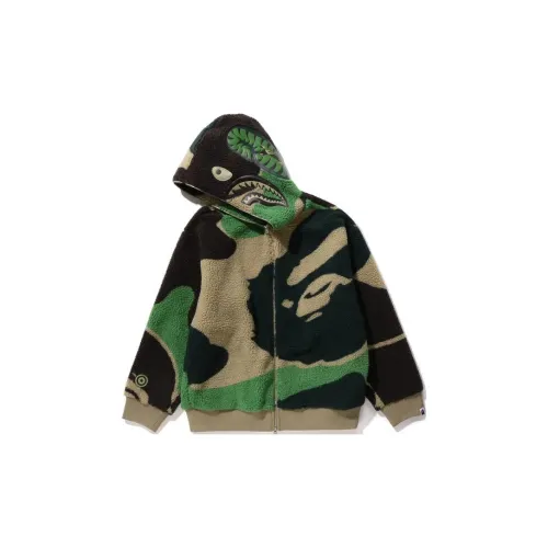 BAPE Mega ABC Camo Shark Boa Hoodie Jacket 