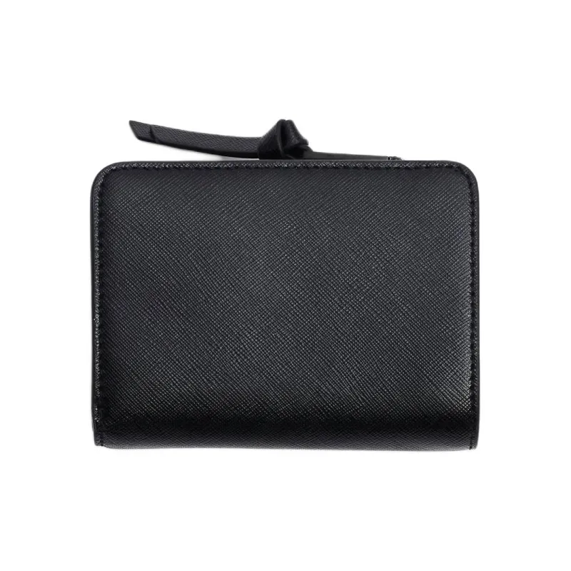 MARC JACOBS Saffiano Leather Wallet Mini Unisex Black-1