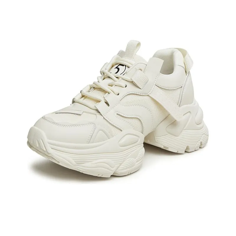 TATA Chunky Sneakers Women's Low Top Solid Color-1