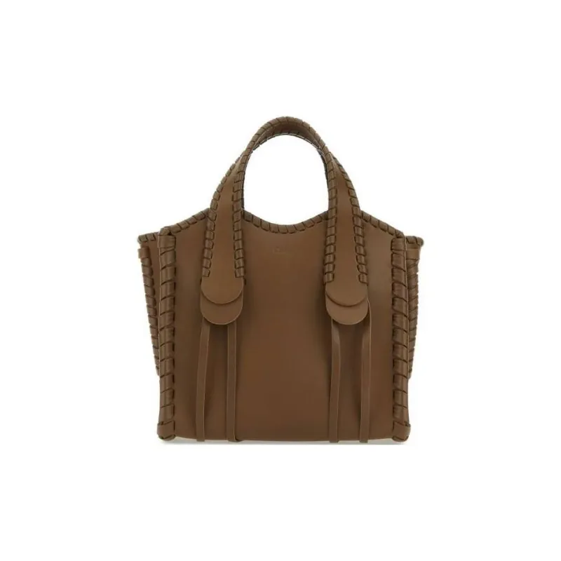 Chloe Mony Calfskin Tote Bag, Shopping Bag, Shoulder Bag, Crossbody Bag, Handbag Trumpets Women's Brown-1