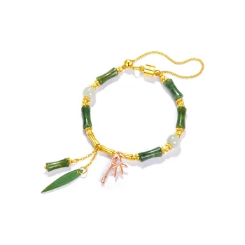 North Cain Hetian Jade Bracelets Unisex Pale Greenish-White Jade