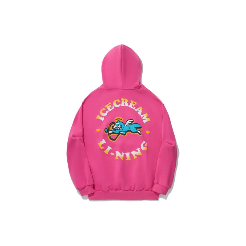 LiNing x ICECREAM Sweatshirt Unisex Lady Pink-1