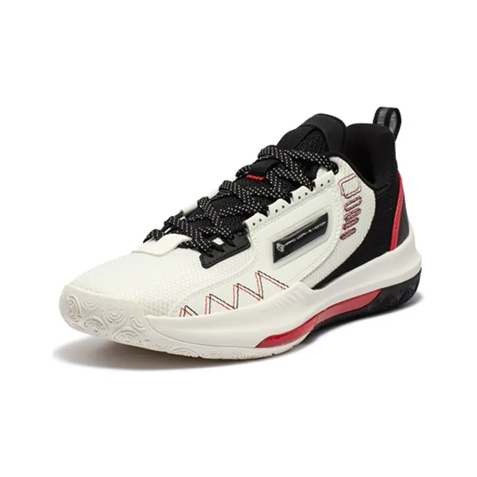 361° DVD Team Cushioning Anti Slip And Wear Resistant Low Top Basketball Shoes Men's White Red-1